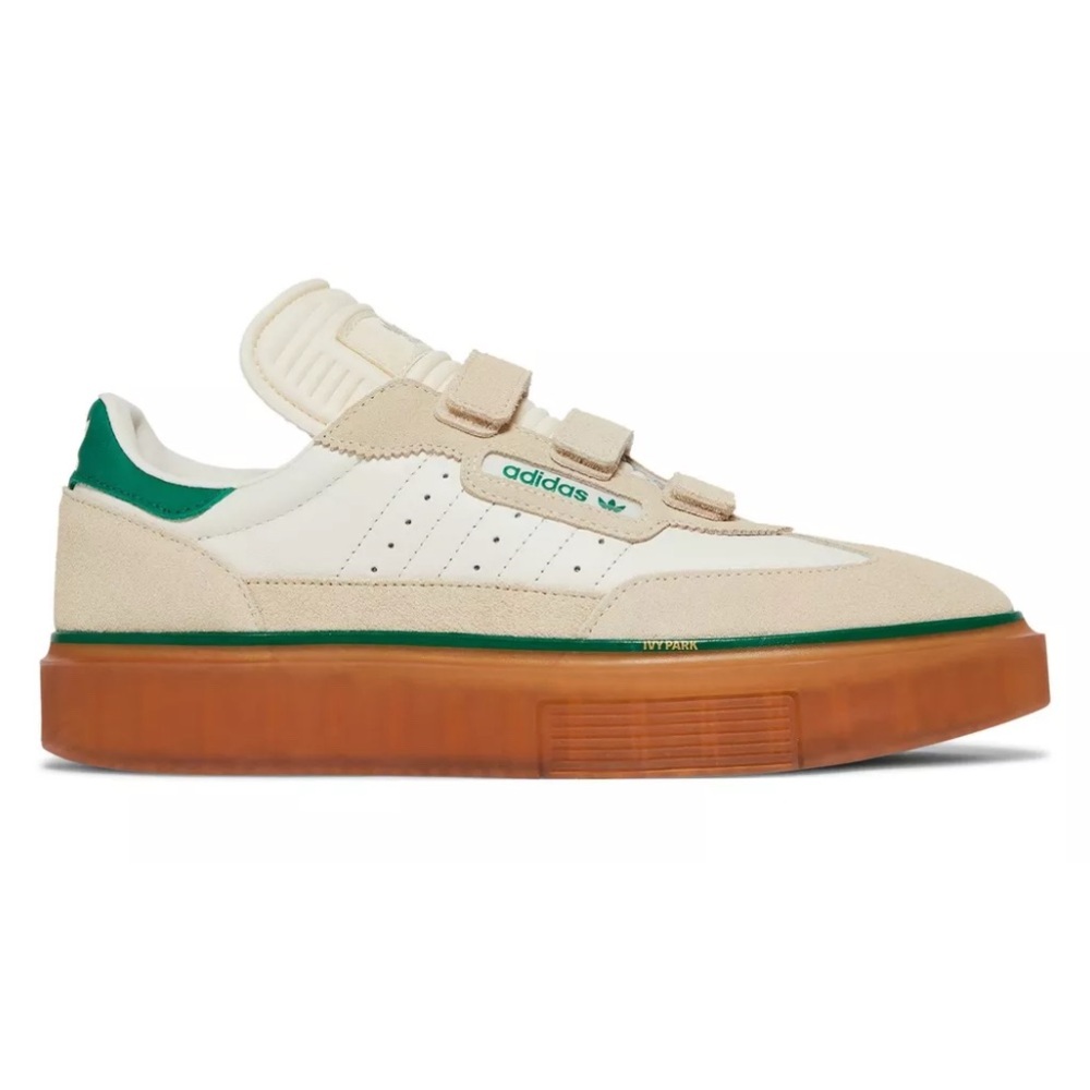 Adidas x Ivy Park Super Sleek 3 Strap 'Wonder White' Green Gum Platform Samba 8